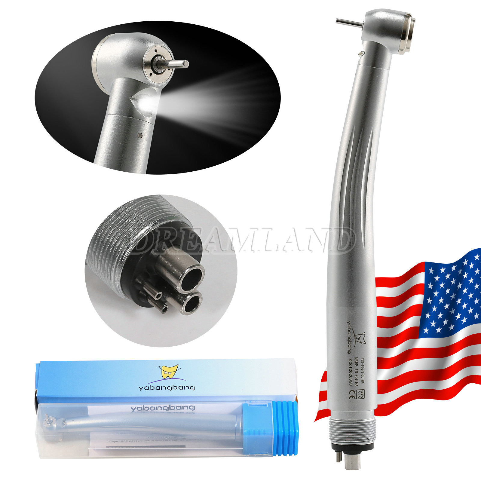Dental (LED Optic) High Low Speed Handpiece Kit Push Button 2/4HOLE NSK STYLE