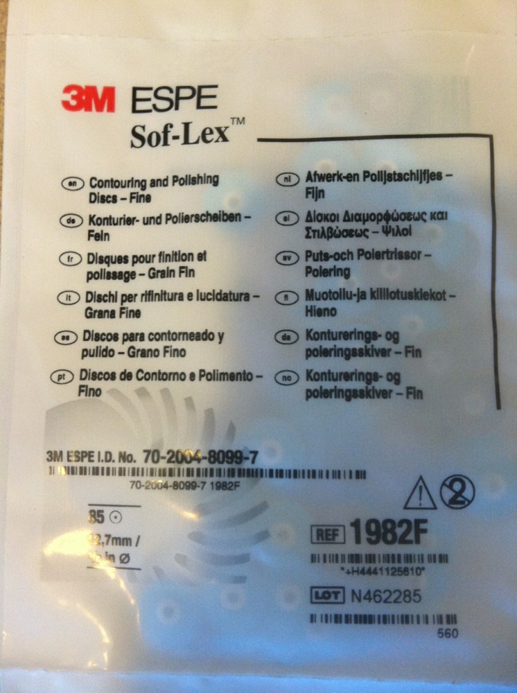 3M Sof-Lex soflex Discs Pack of 85 Blue Series 1982F Fine 1/2″ 12.7mm Dental