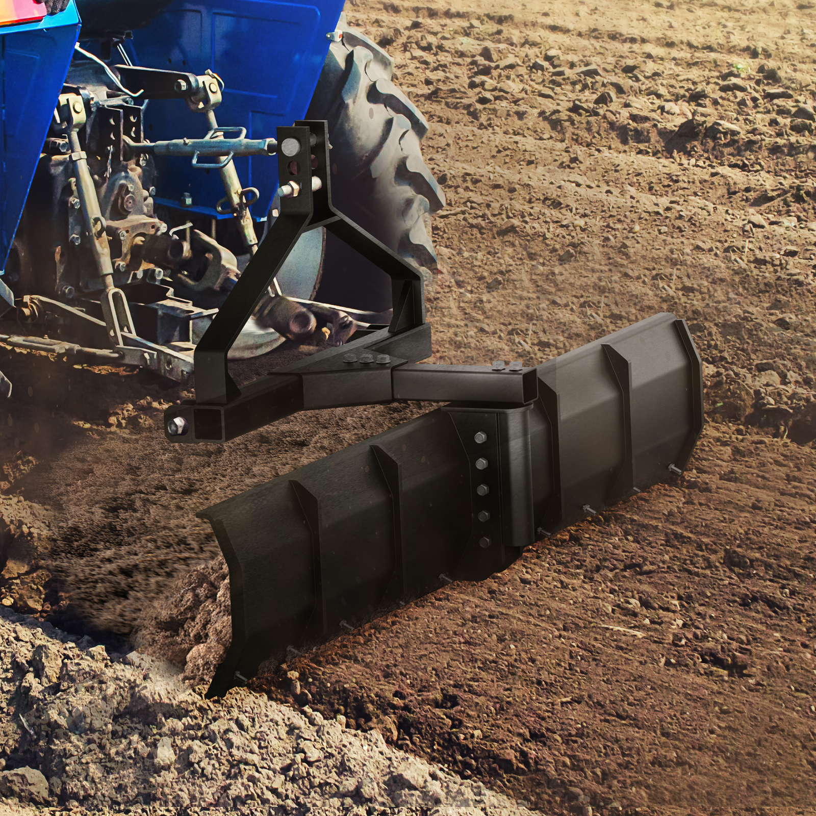 52″ Width Working Coverage 3 Point Rear Grading Blade for Cat 0 & Cat 1 Tractors