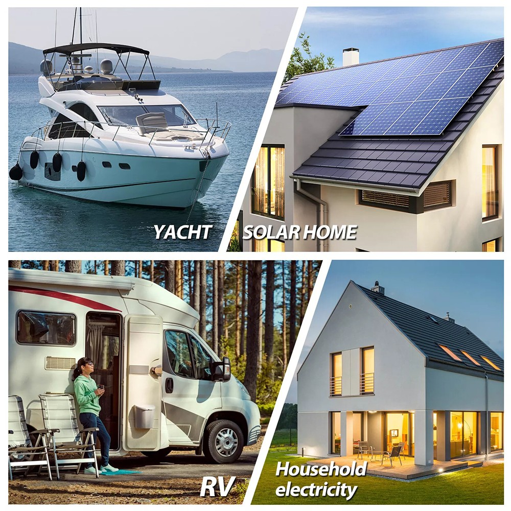 12V 100Ah LiFePO4 Lithium Battery Cycle Deep Built-in BMS for Solar RV Off-grid