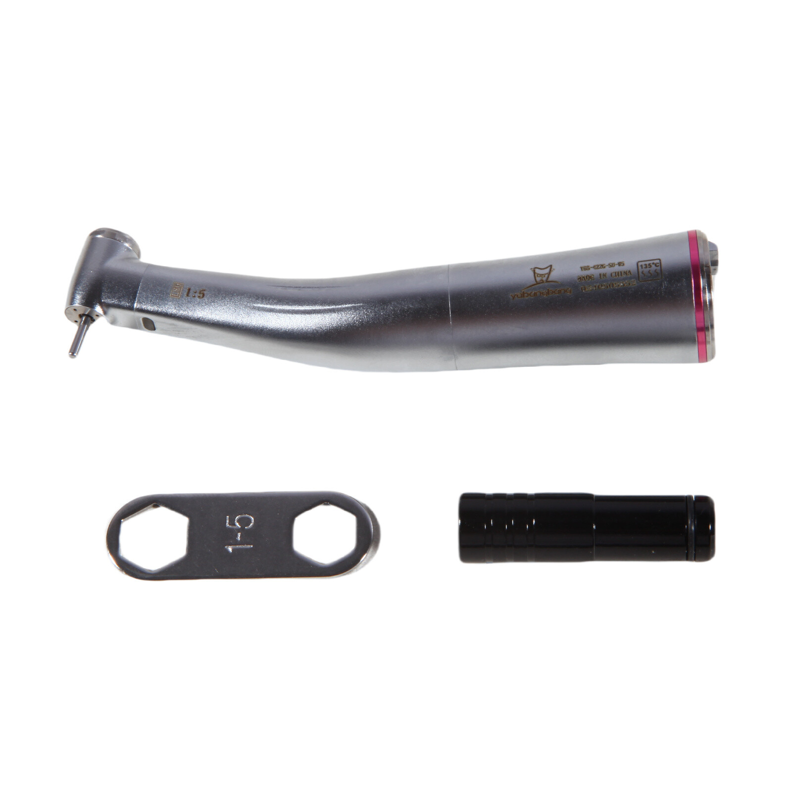 Dental 1:5 Fiber Optic LED Contra Angle Handpiece Internal four spray fit NSK ns