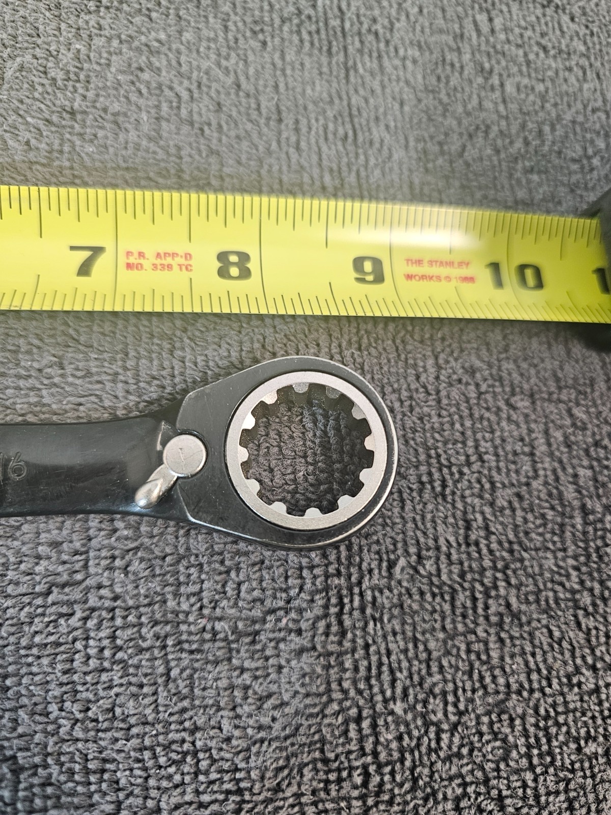 Proto Tools USA, Reversible Combo Ratchet Wrench 11/16in, Black Chrome, SCV22