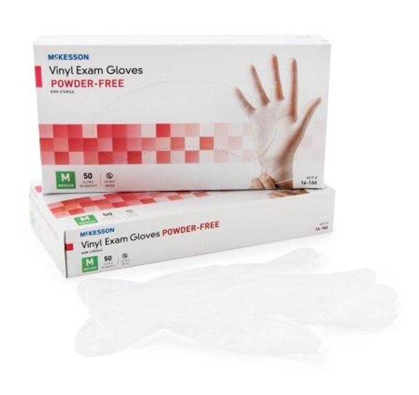 Exam Glove McKesson Confiderm Non Sterile Vinyl – 50 count – S, M, L, XL