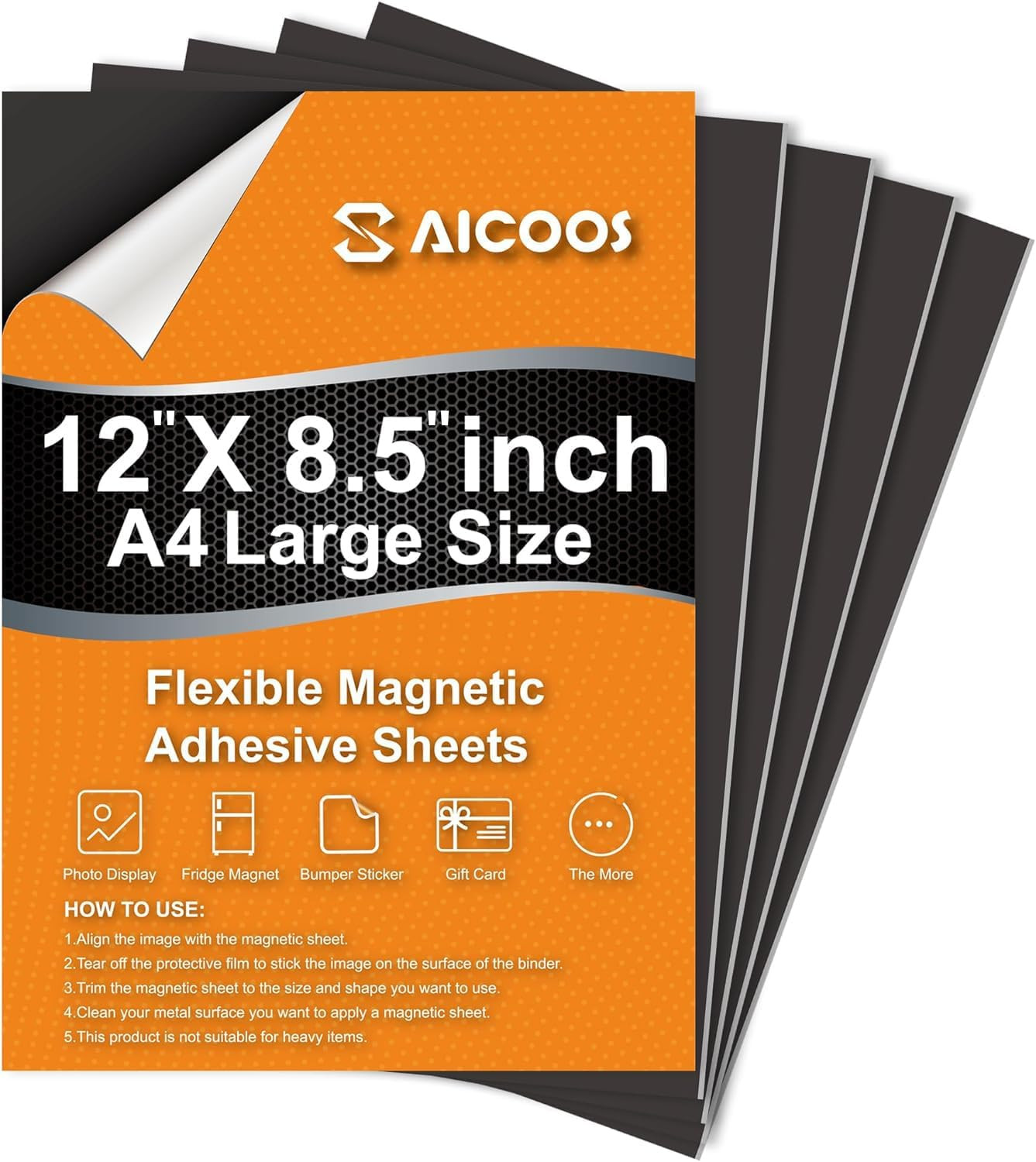 Magnetic Sheets with Adhesive Backing – Easy to Cut Magnet Sheet for Photos, Sti