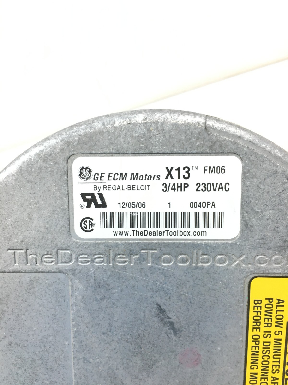 GE X13 ECM FM06 230VAC 3/4HP Module ONLY CCW Lead End rotation used #Z587