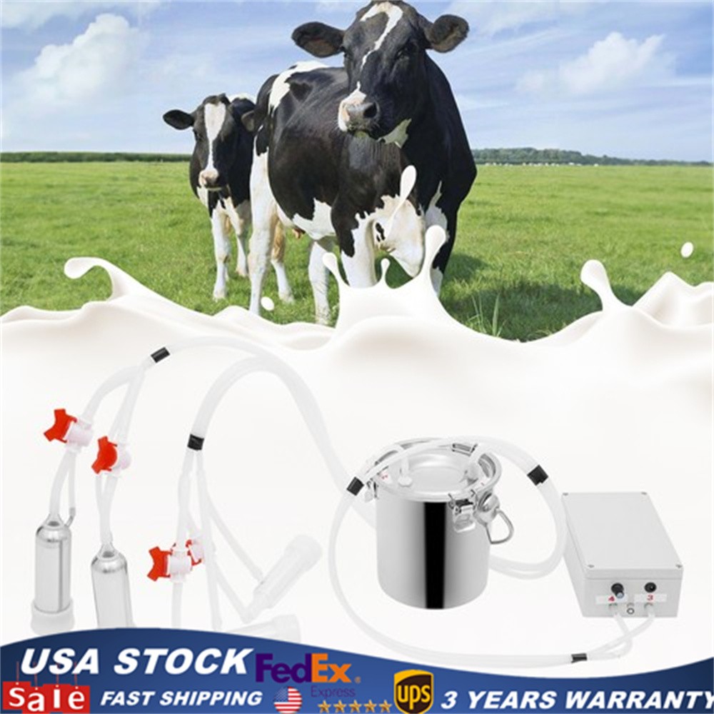 Pulsation Cow Milking Machine, Electric Cow Milker, Milking Machine with Stainle