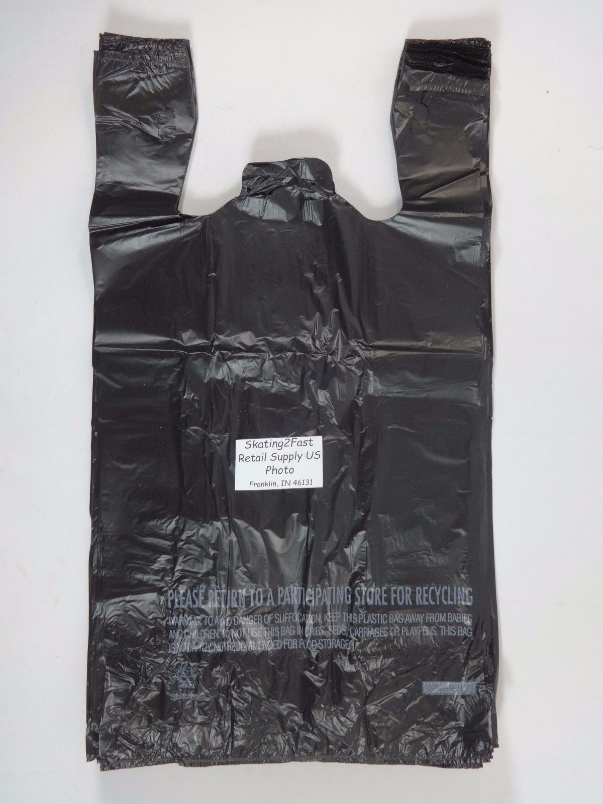 11.5″ x 6.5″ x 22″ Plastic T-Shirt Retail Shopping Bags w/ Handles 1/6