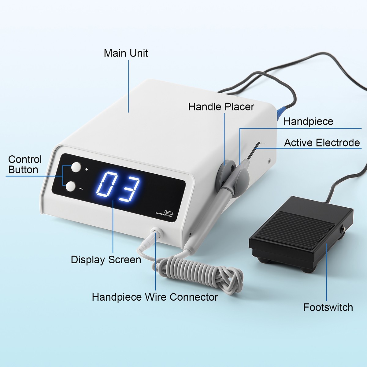Electro Electrosurgery Unit Machine High Frequency Electric 9pcs Knife Dental