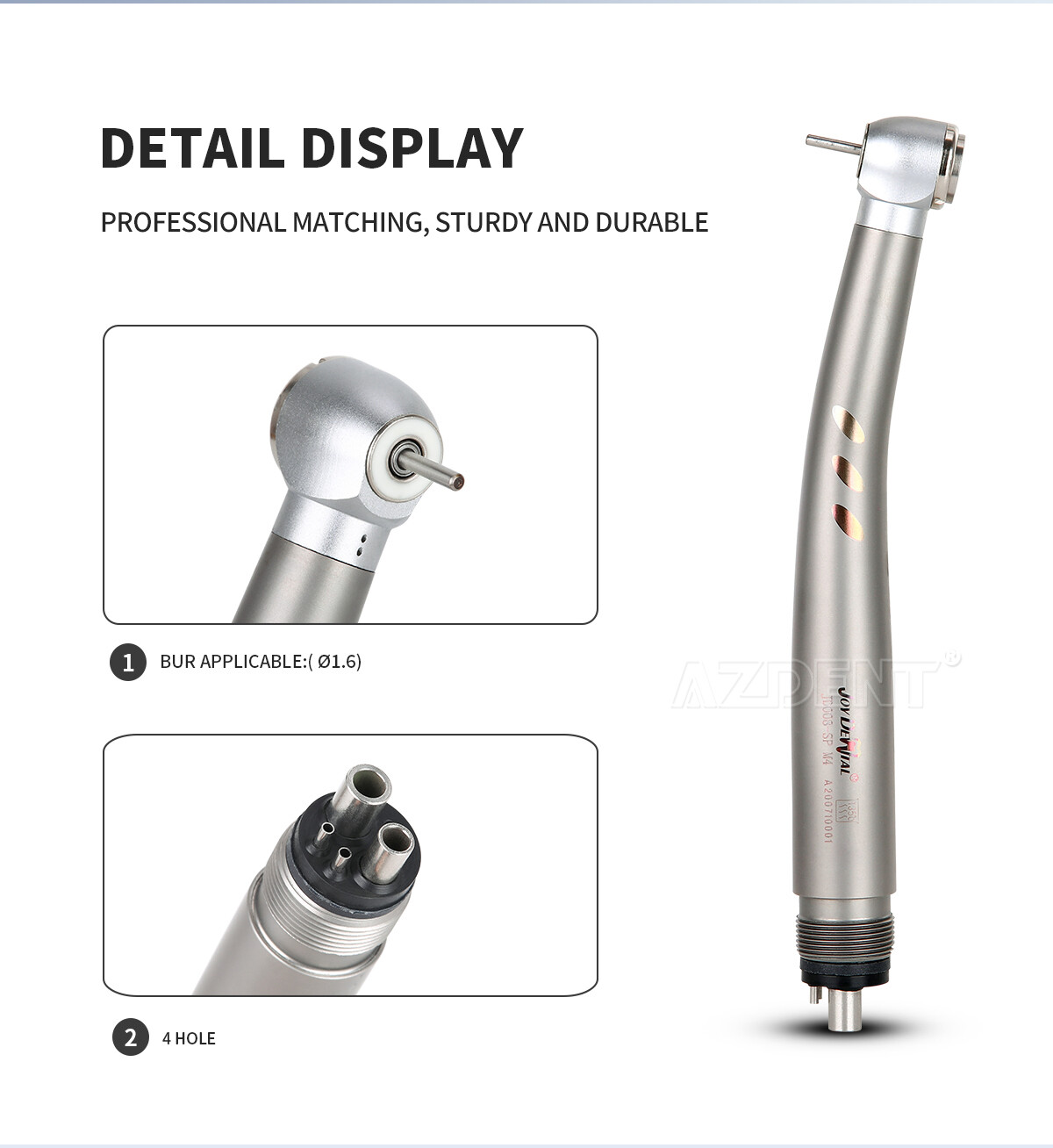 Dental E-Generator LED High Speed Handpiece Shadowless Rin Ceramic 2 Hole/4 Hole