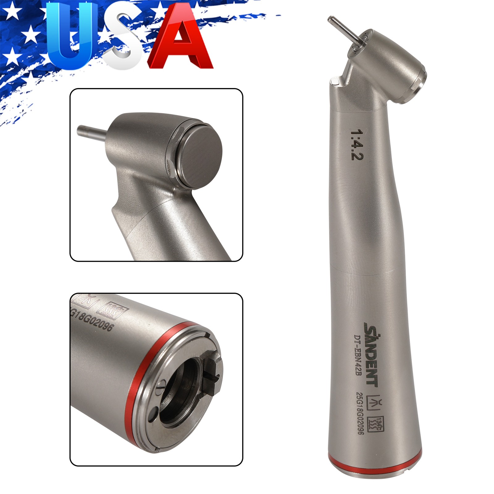 SANDENT Dental Brushless LED Electric Micro Motor 1:4.2 LED Handpiece