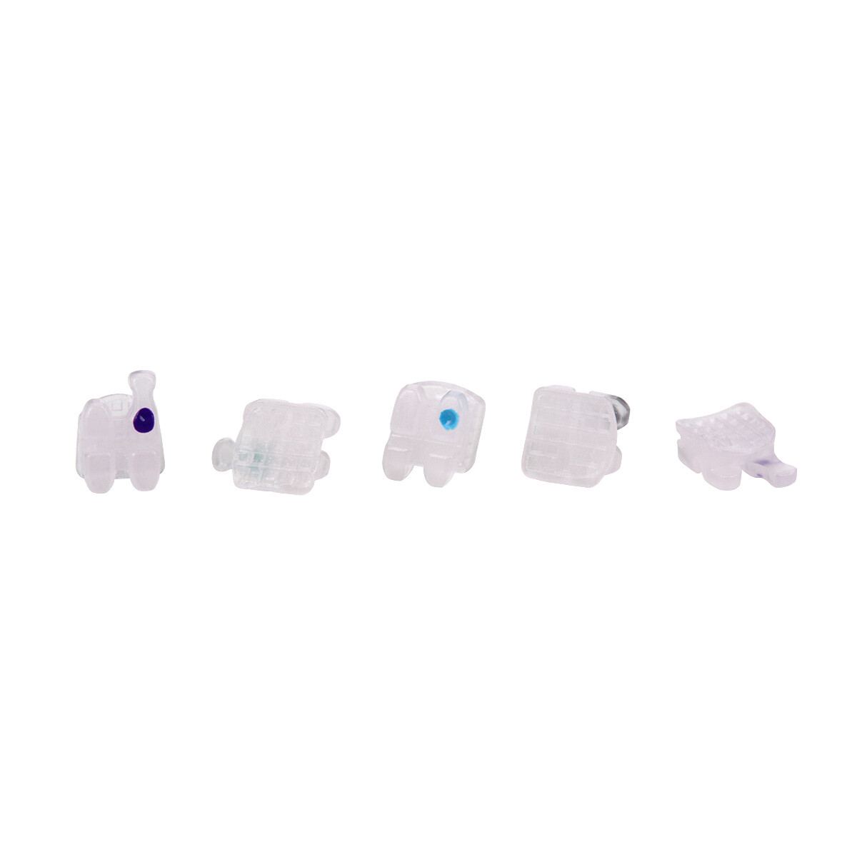 AZDENT Dental Orthodontic Ceramic Clear Brackets Braces MBT/Roth.022 Hooks 3 4 5