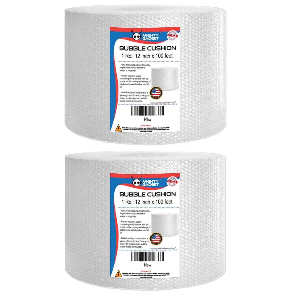 200 feet Bubble Cushioning Wrap Roll Small Bubble 12″ Wide Perforated Every 12″