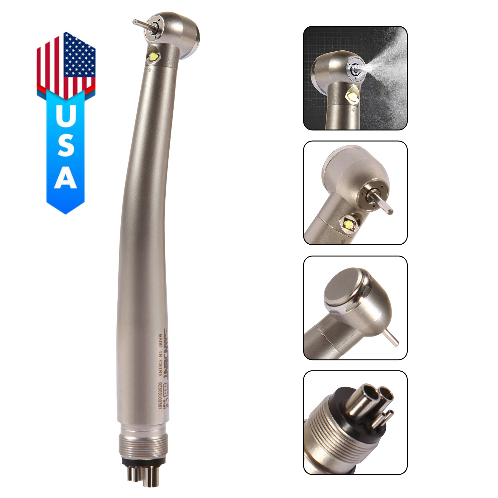 SELF-POWER Dental High Speed LED E-generator Handpiece 4Holes 2Holes Turbine