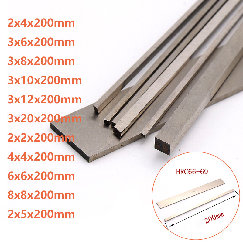 HSS Steel Flat Bar Strip Various Sizes 2mm x 2mm to 3mm x 20mm, Length 200mm