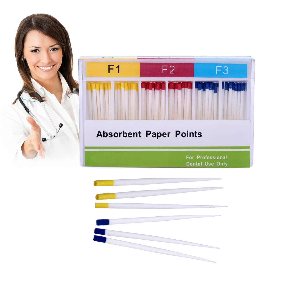 Dental Gutta Percha Points /Absorbent Paper Point Taper 0.02/0.04/0.06 /F1 F2 F3