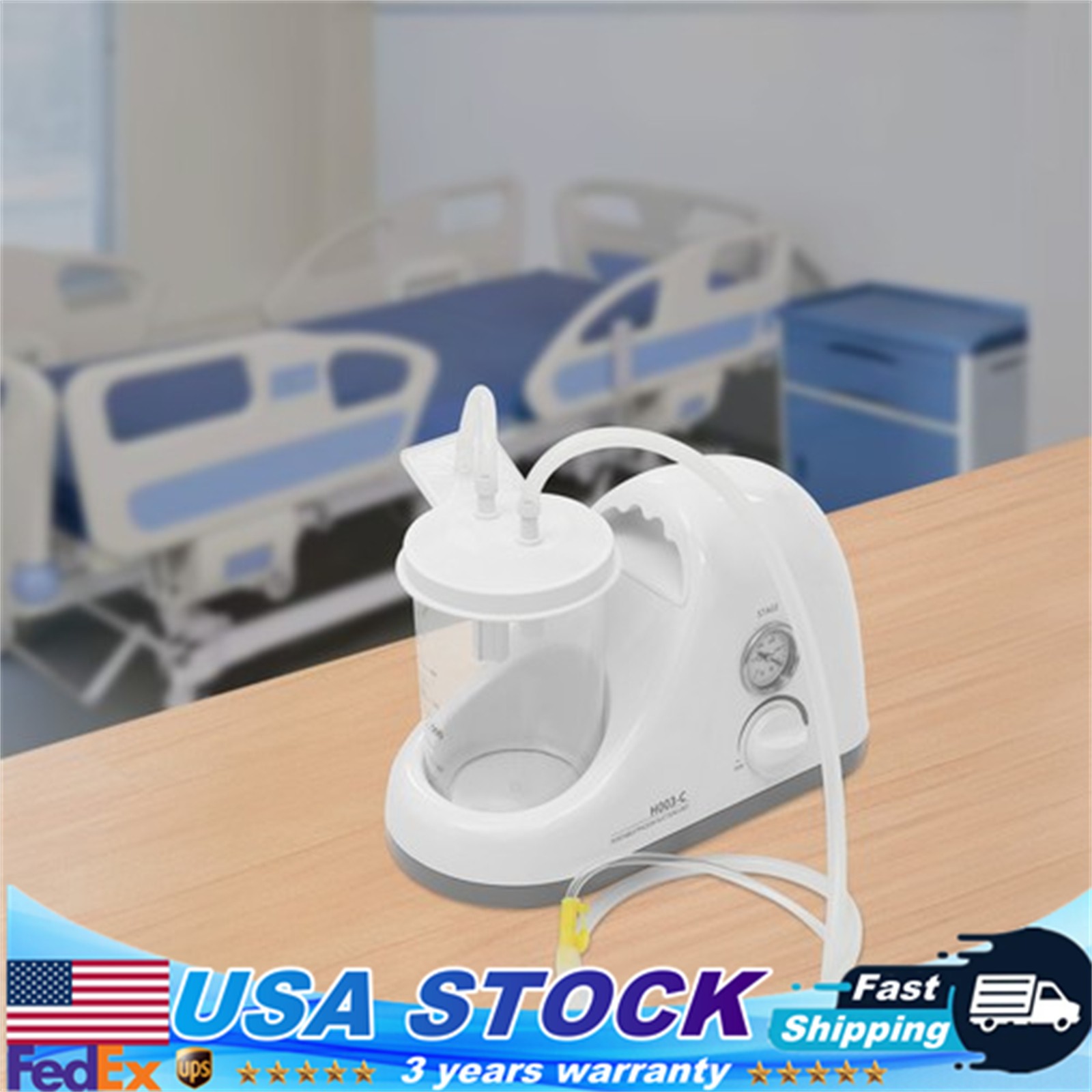 Portable Dental Phlegm Suction Unit Emergency Medical Vacuum Aspirator Machine