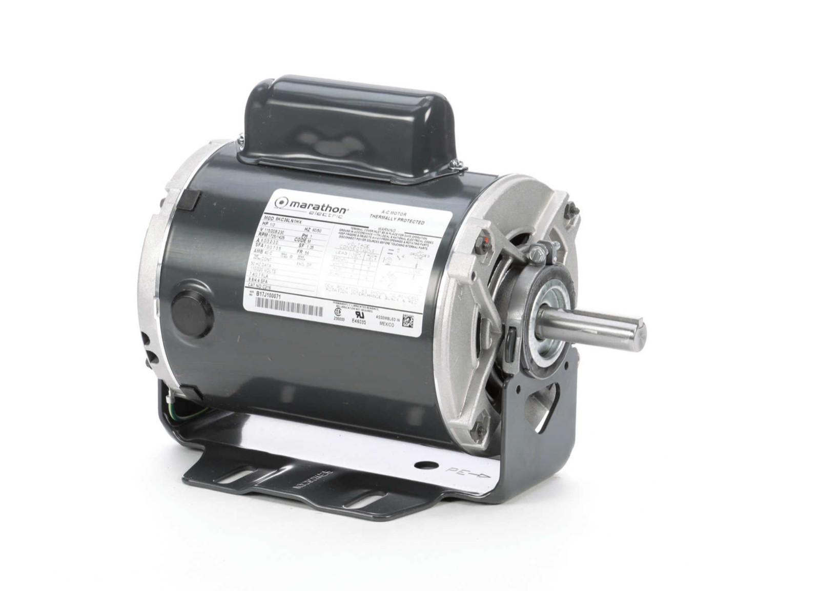 C216 MARATHON, 0.33 HP, 1 Ph, 60 Hz, 115/208-230 V, 1800 RPM, 56 Frame, DP