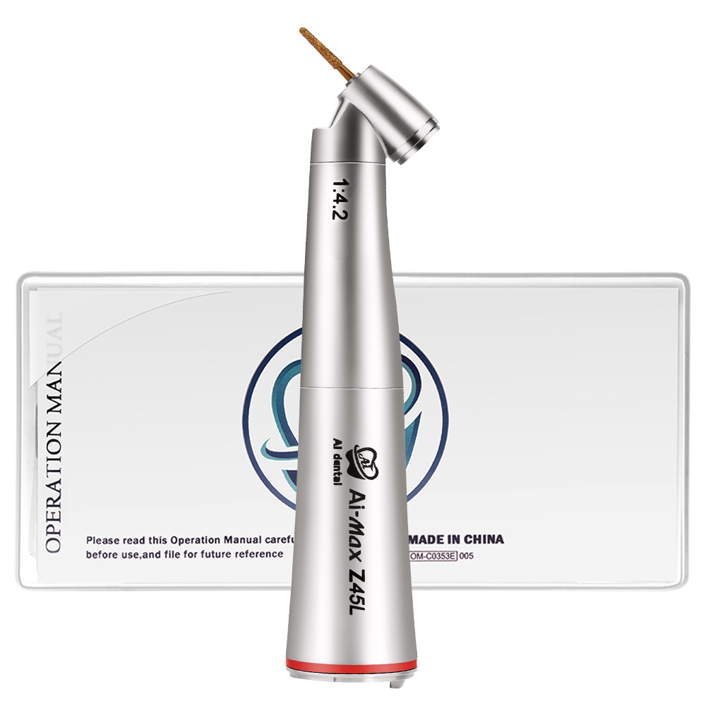 Surgical Dental 45° Angle Surgical Contra Angle Handpiece 1:4.2 Red Fiber Optic