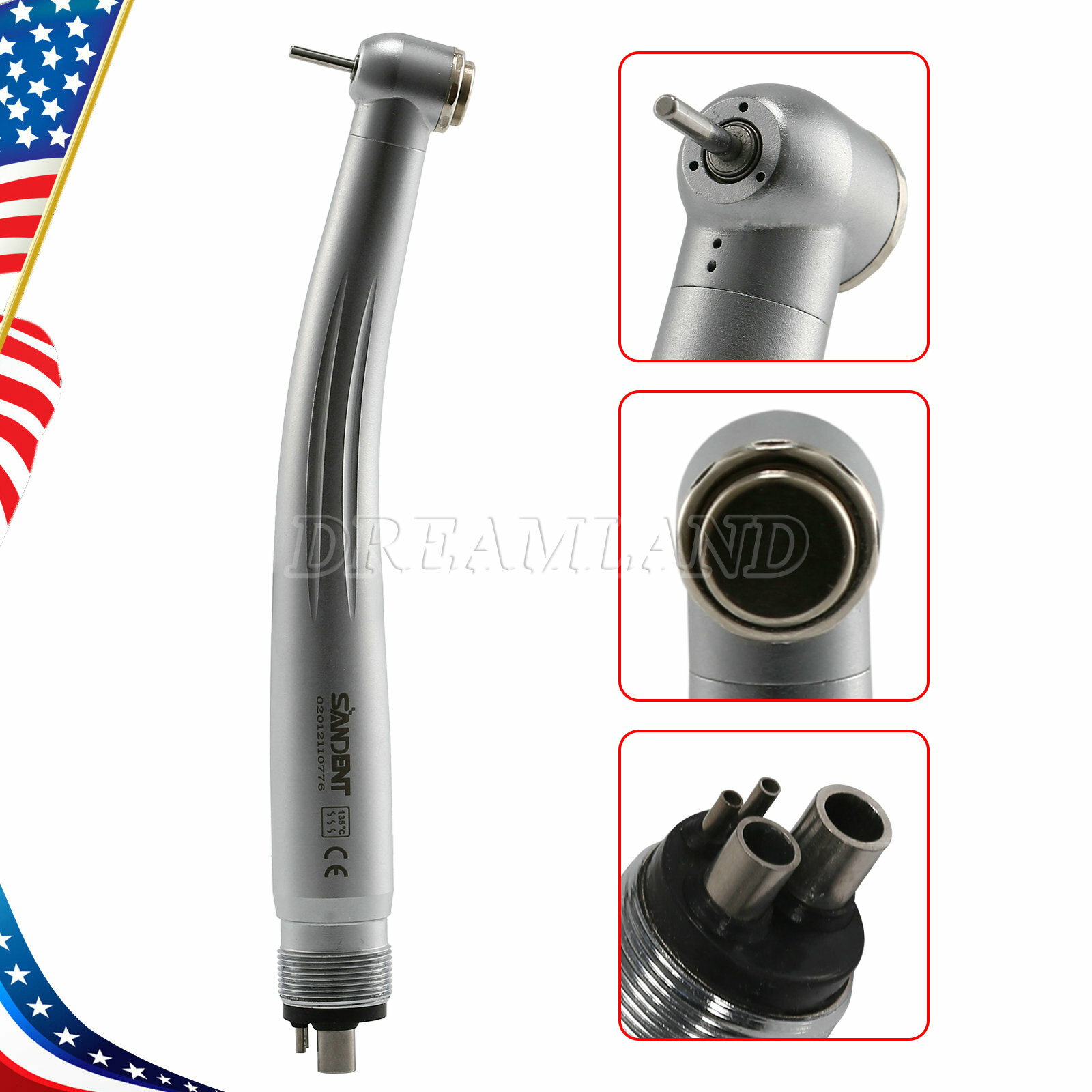 USA! Dental (LED E-generator Optics) High Speed Handpiece 4/2Hole Turbine