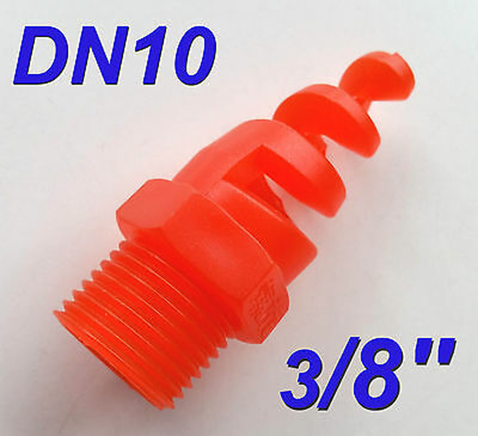 50 pcs New 3/8″ DN10 Polypropylene PP Spiral Cone Spray Nozzle 3/8 ” BSPT 0.375″