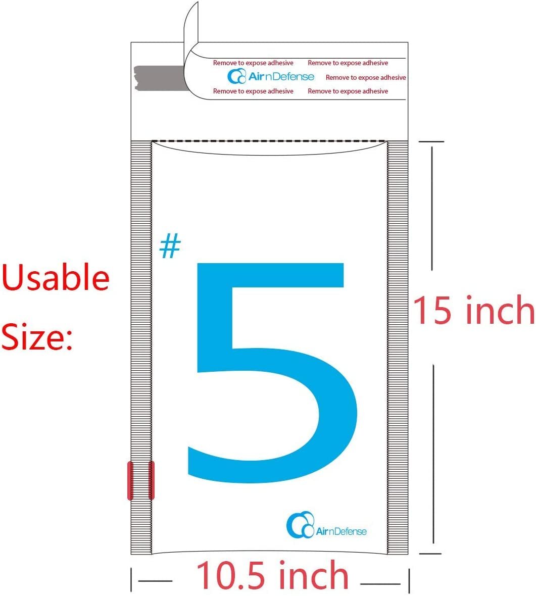 AirnDefense #5 10.5×16″ Colored Poly Bubble Mailers Shipping Padded Envelopes