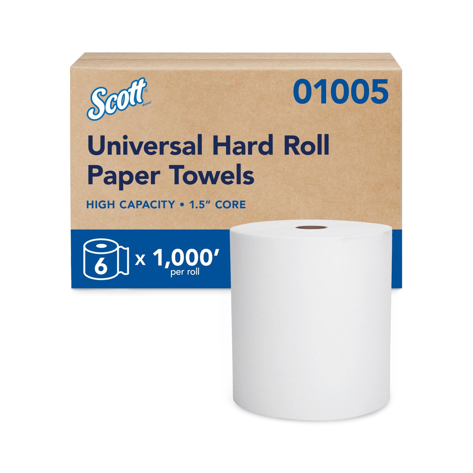 Scott Professional Essential Universal High-Capacity Hard Roll Paper Towels, …