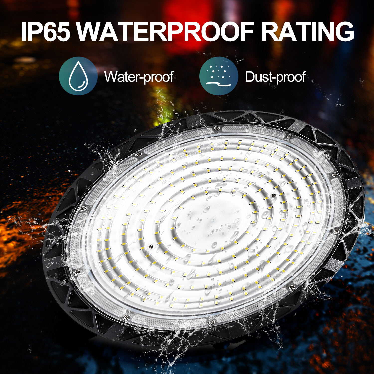 4Pcs 100W UFO LED High Bay Light Commercial Warehouse Factory Lighting Fixtures