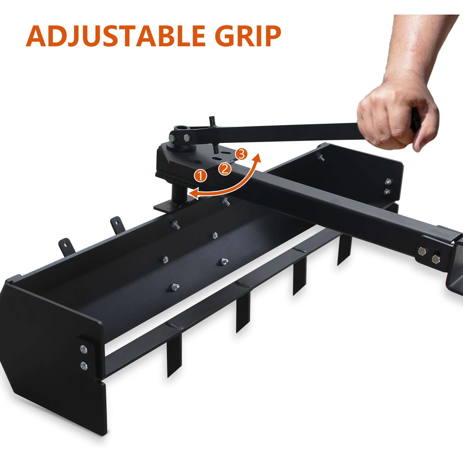 42″ Tow Behind Box Scraper Solid Steel Ground Blade Rust Resistant Lawn Tractor