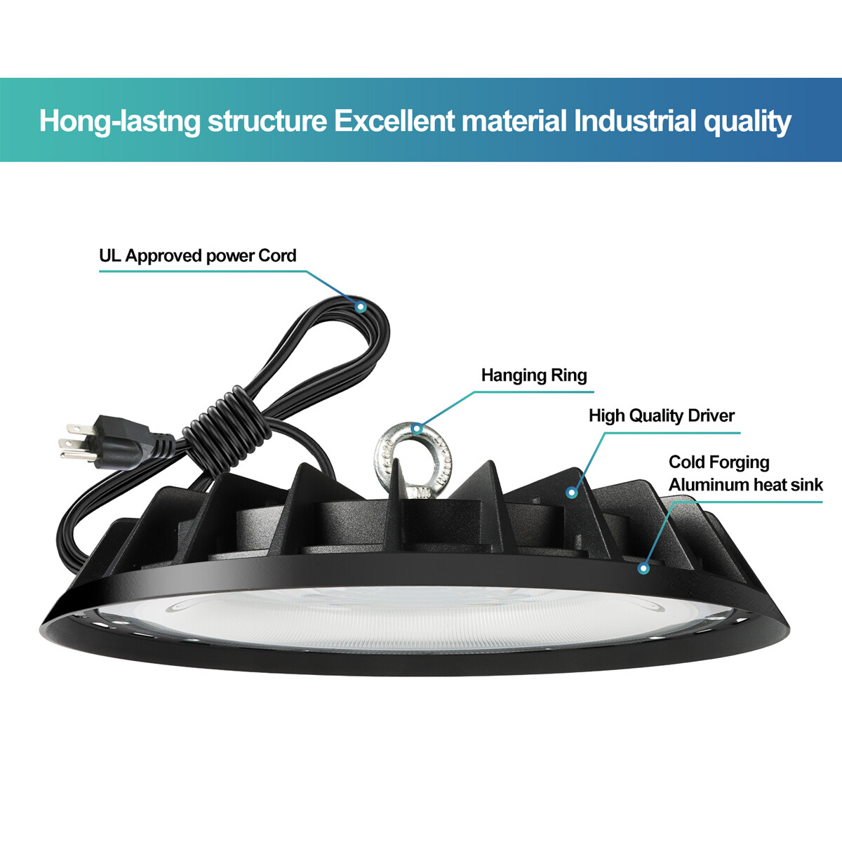 12Pcs UFO Led High Bay Light 200W Commercial Industrial Warehouse Factory Light