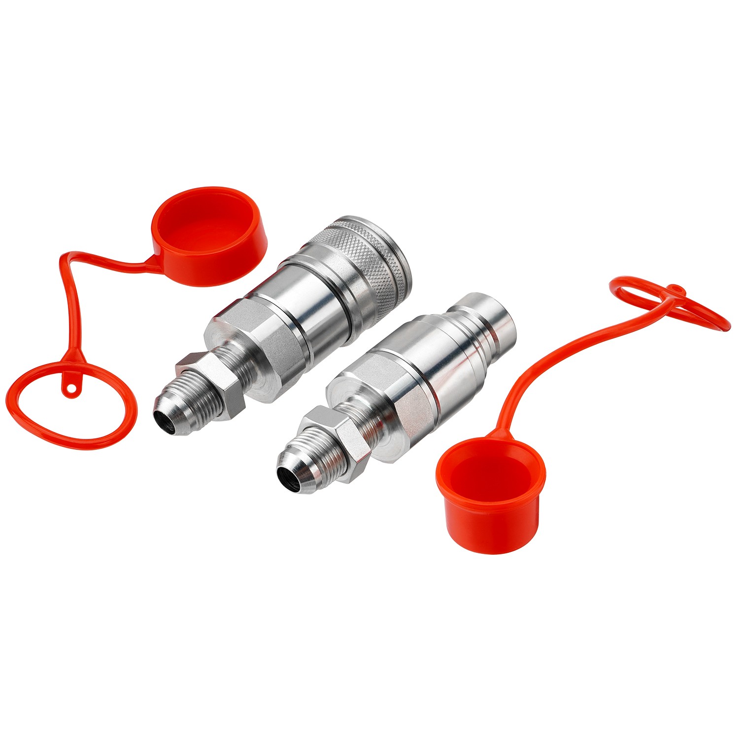 1/2″ Flat Face Skid Steer Hydraulic Quick Connect Coupler Set 1/2″ (#8) JIC Bulk