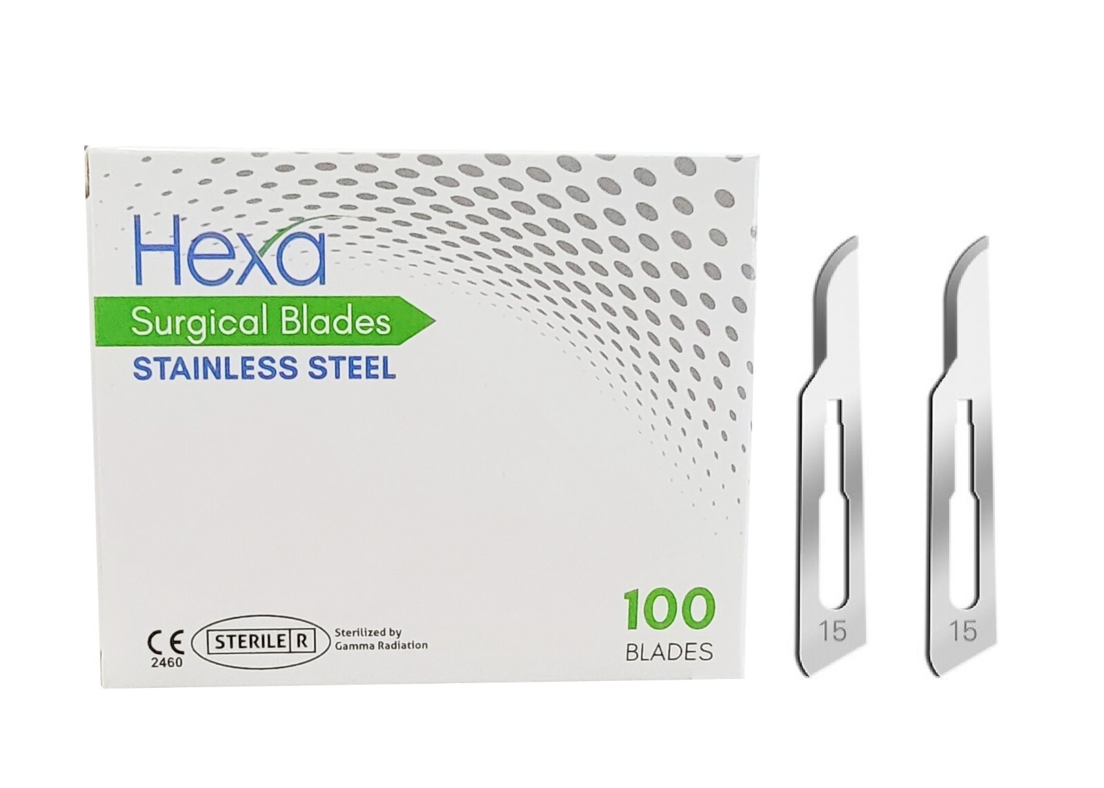 Hexa #15 Surgical Blades Stainless Steel 100 pcs