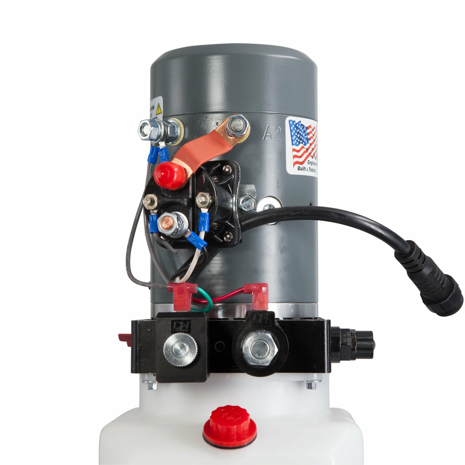 Single & Double Hydraulic Pump For Dump Trailer KTI – 12VDC – 6 Quart Reservoir