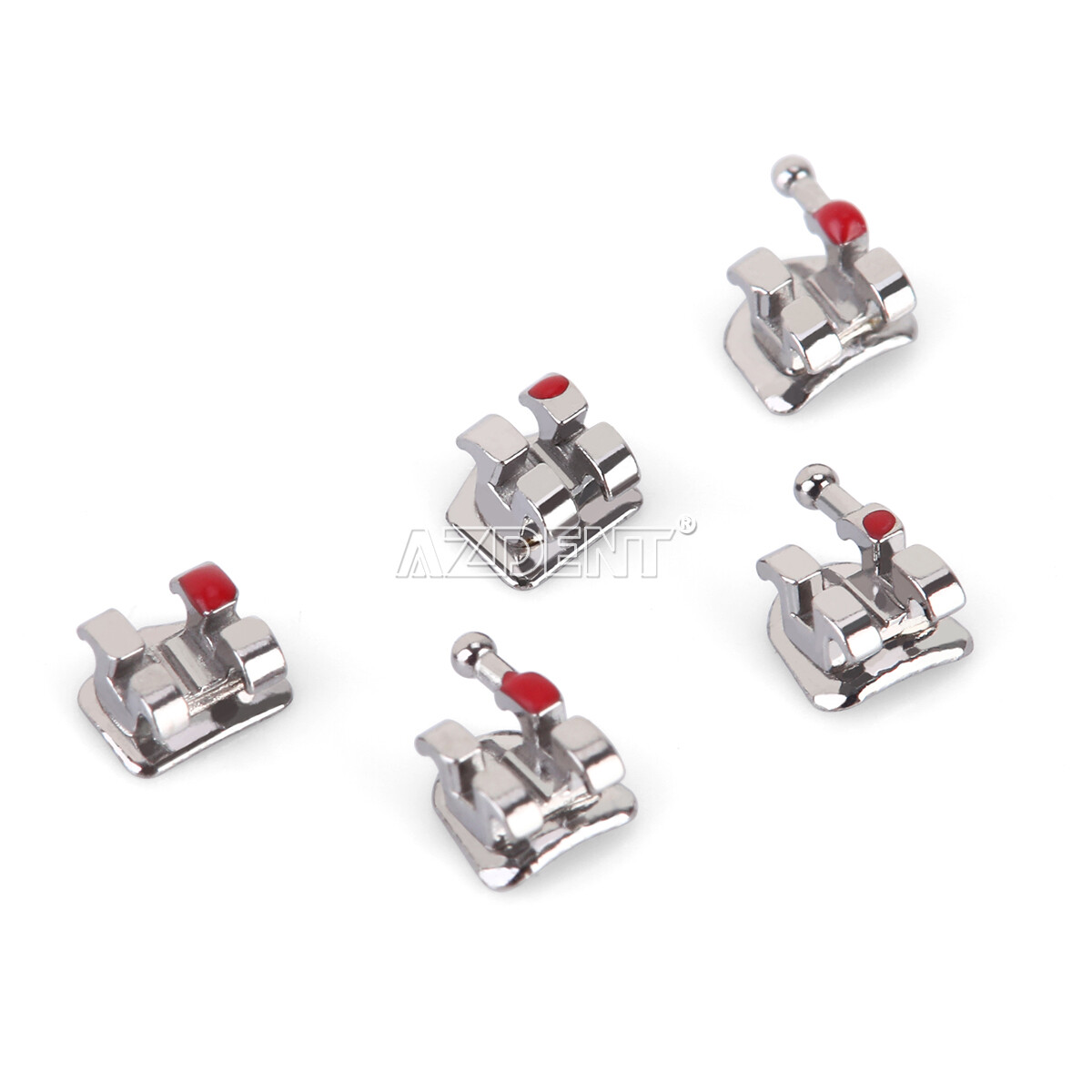 10kit Dental Ortho Metal AZDENT Bracket Braces Mini/Standard Roth/MBT Hook 3 4 5