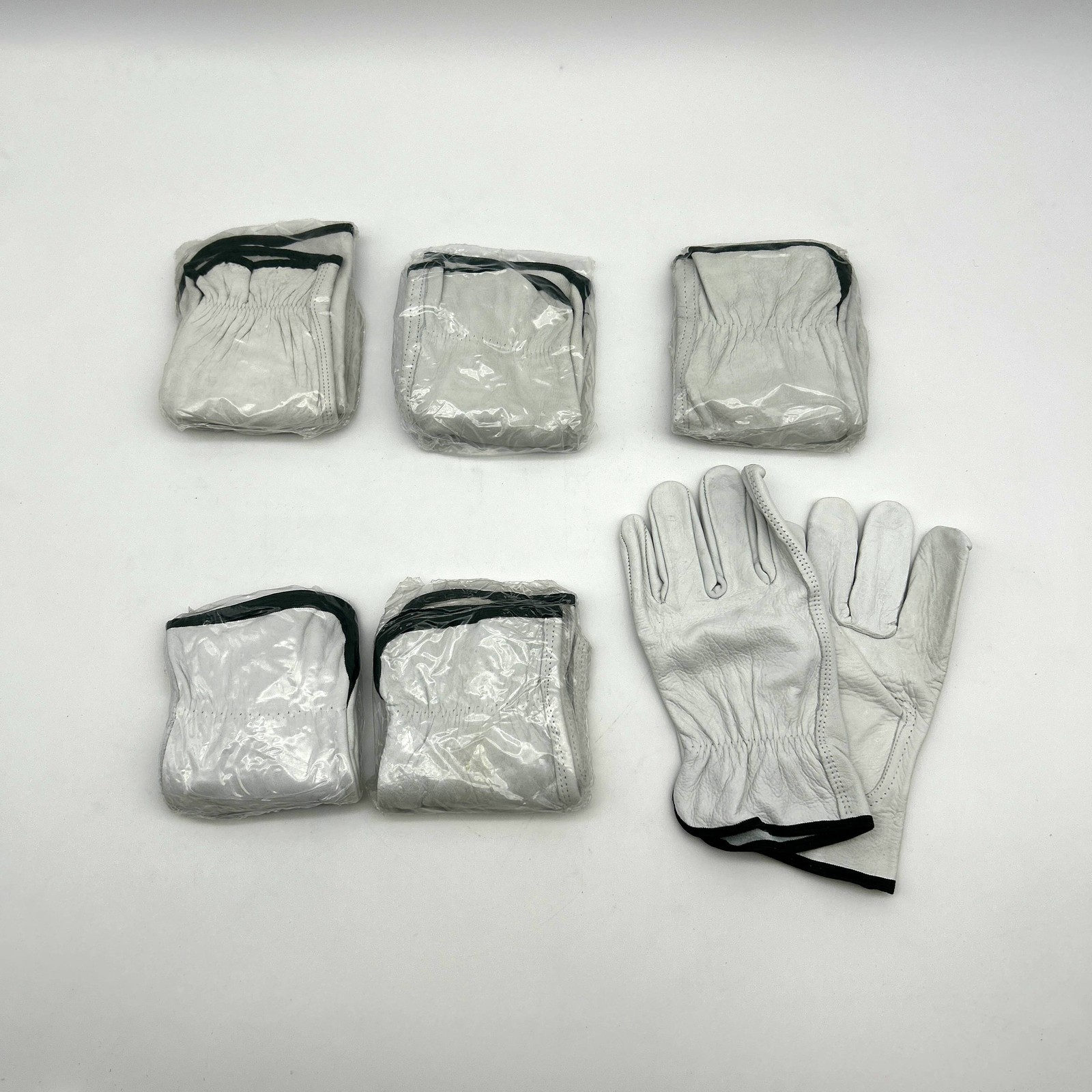 PIP 68-163 Driver Gloves Size Medium Split Cowhide Leather Vending Pks 6 Pairs
