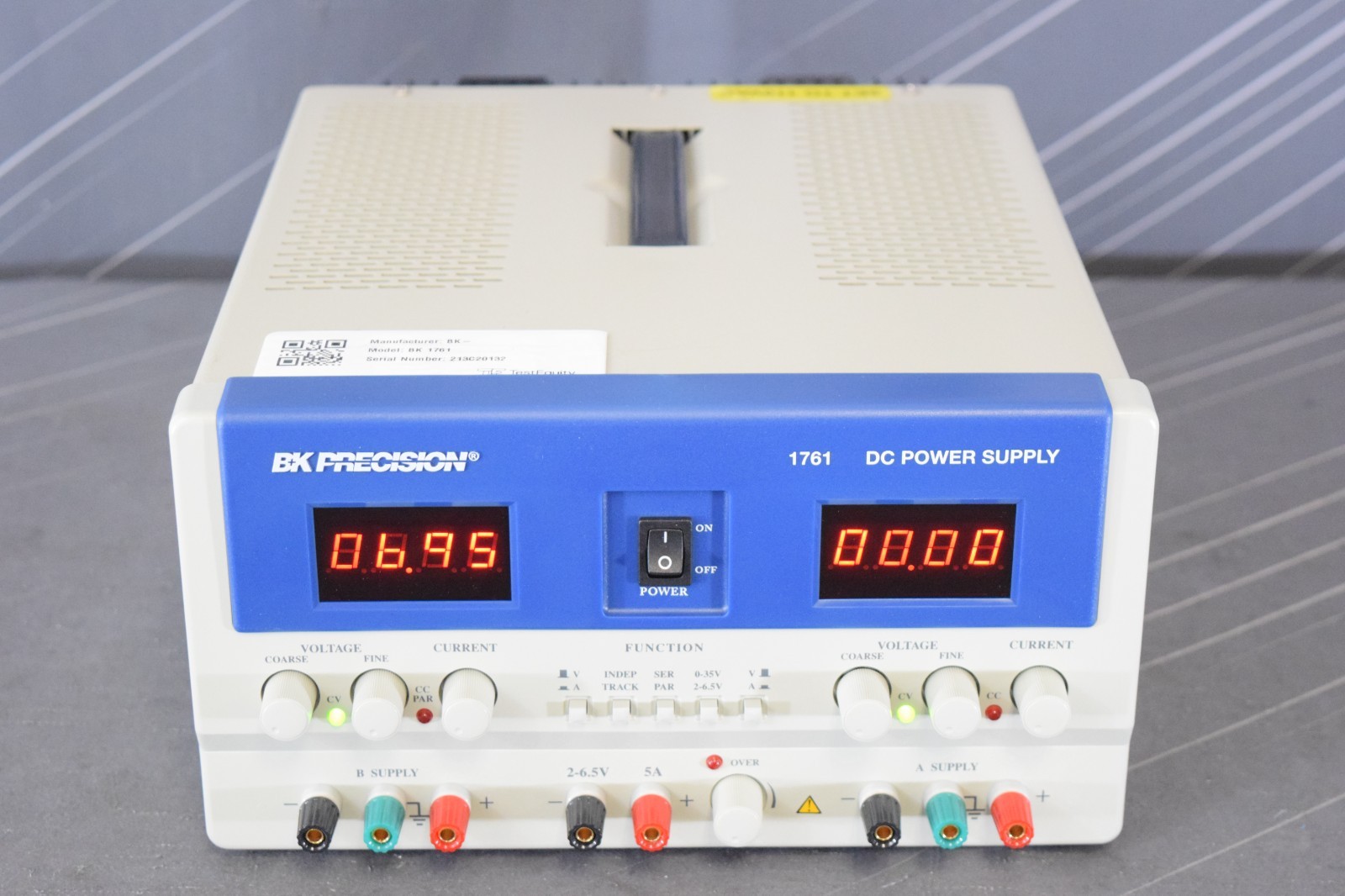 BK Precision 1761 DC Power Supply, (2) 35 V/3 A; 6.5 V/5 A, 175 W, Triple Output
