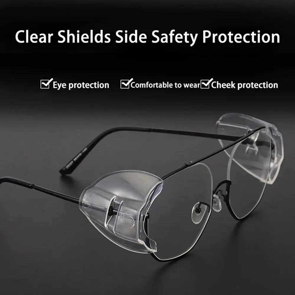 2 Pairs Side Shields for Prescription Glasses Safety Glasses Side Shields for E