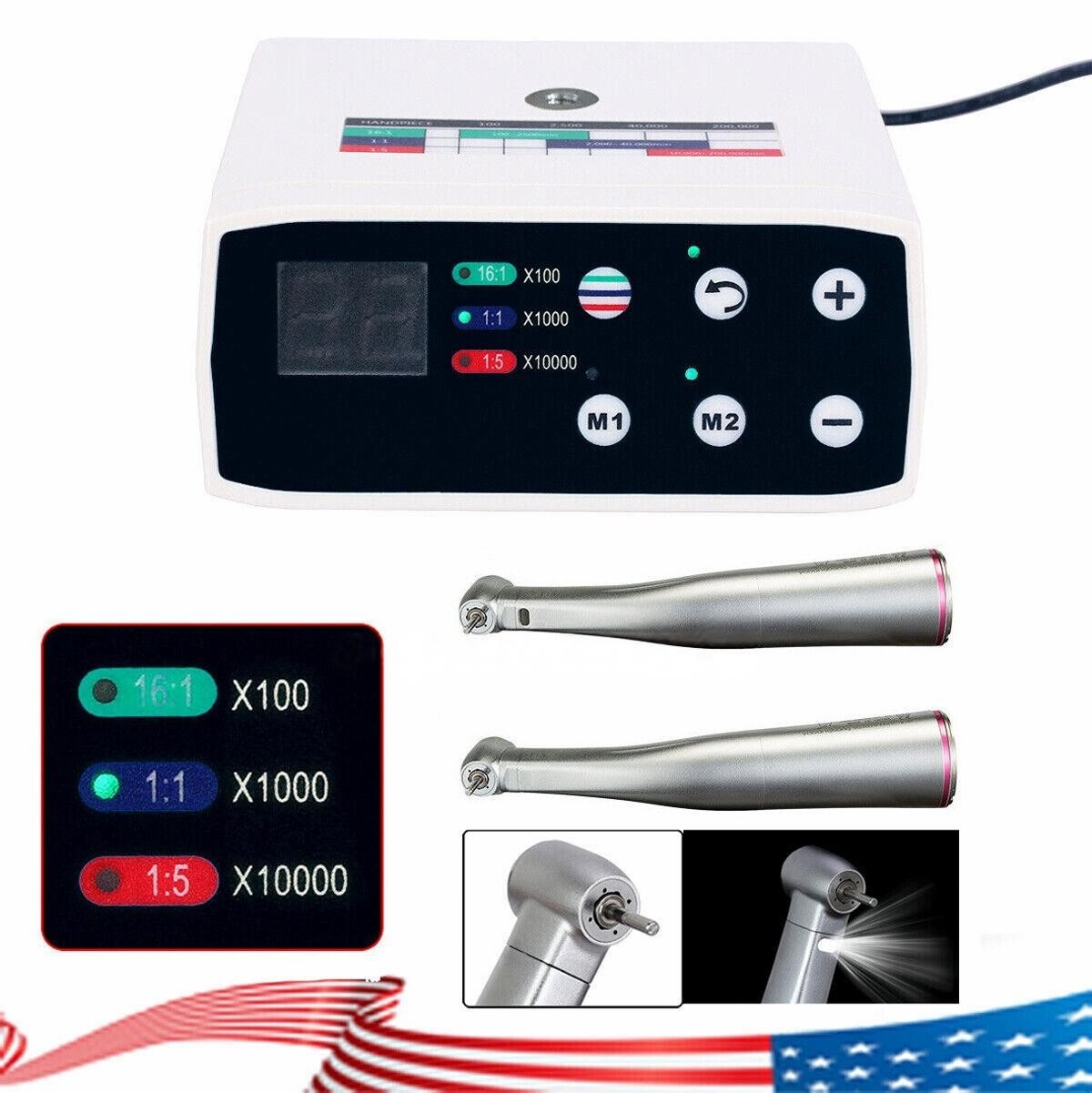 Dental Electric LED Brushless Micro Motor/1:1/1:5 Increasing Handpiece
