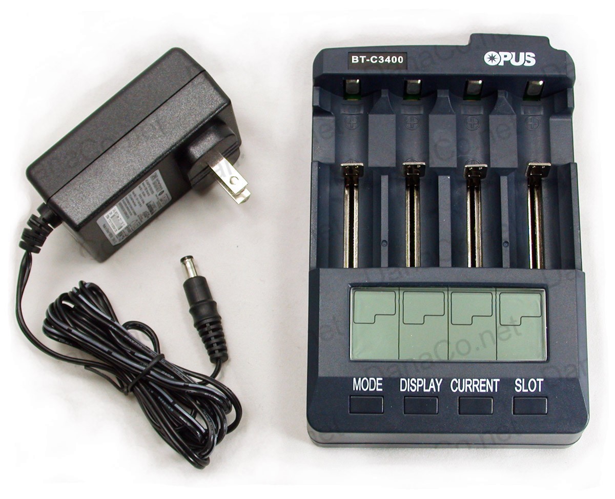 BT-C3400 Opus Battery Charger Analyzer Tester Li-ion AA AAA NiMH NiCd 18650 V3.1