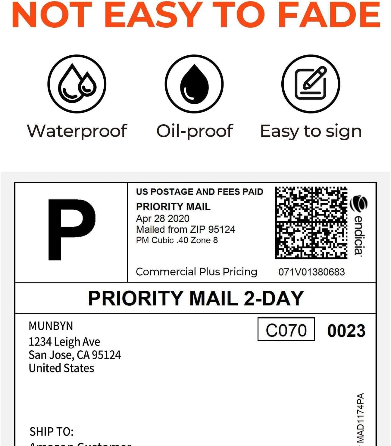 for Zebra & Rollo 4″ x 6″ Direct Thermal Address Shipping Labels Fanfold Rolls
