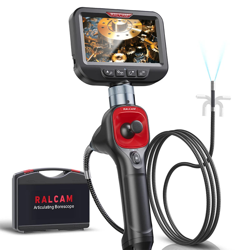 Ralcam 4-Way 360° Articulating Borescope Industrial Endoscope Inspection Camera