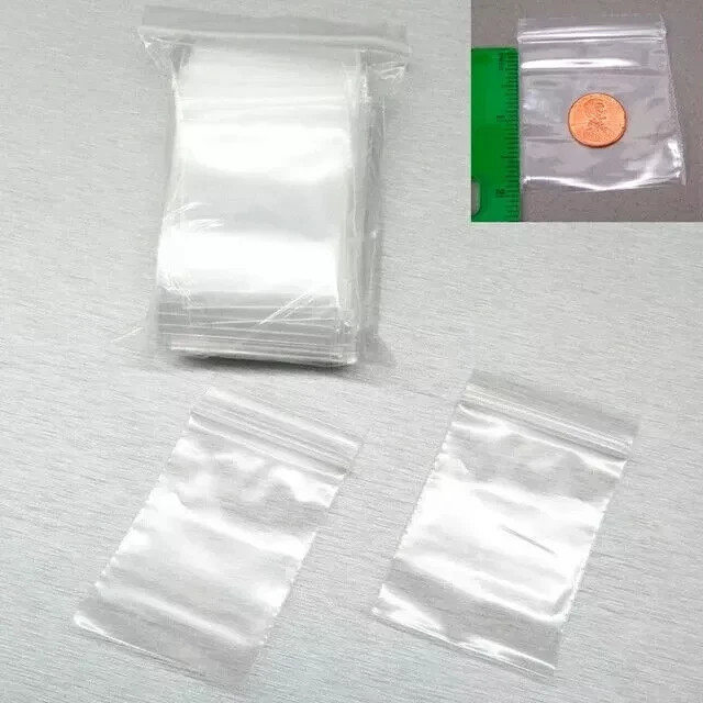 10,000 PCS Small 1.5×2 Inch Reclosable Resealable Clear Zipper Plastic Bags 2Mil