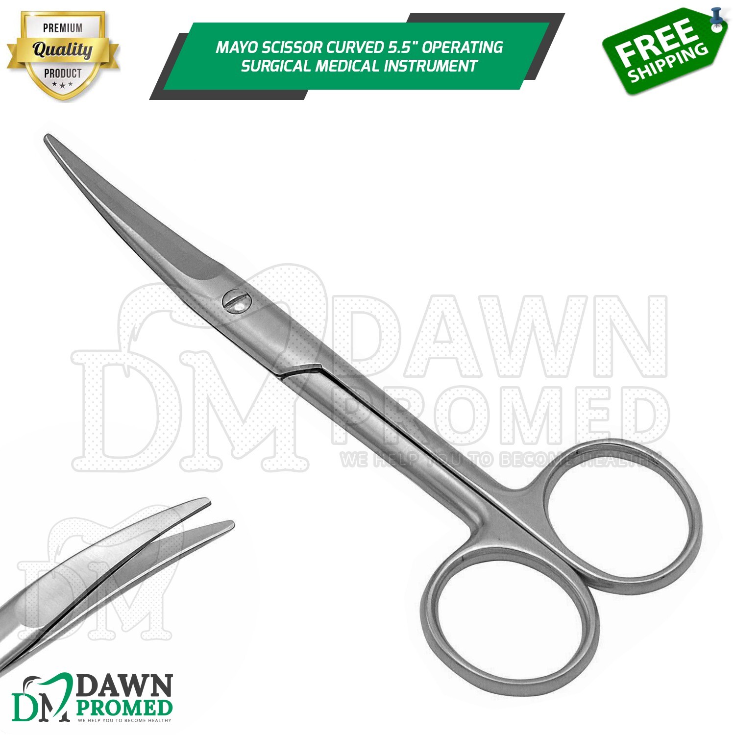 Operating Mayo Scissors Straight & Curved Surgical Medical Instruments German Gr