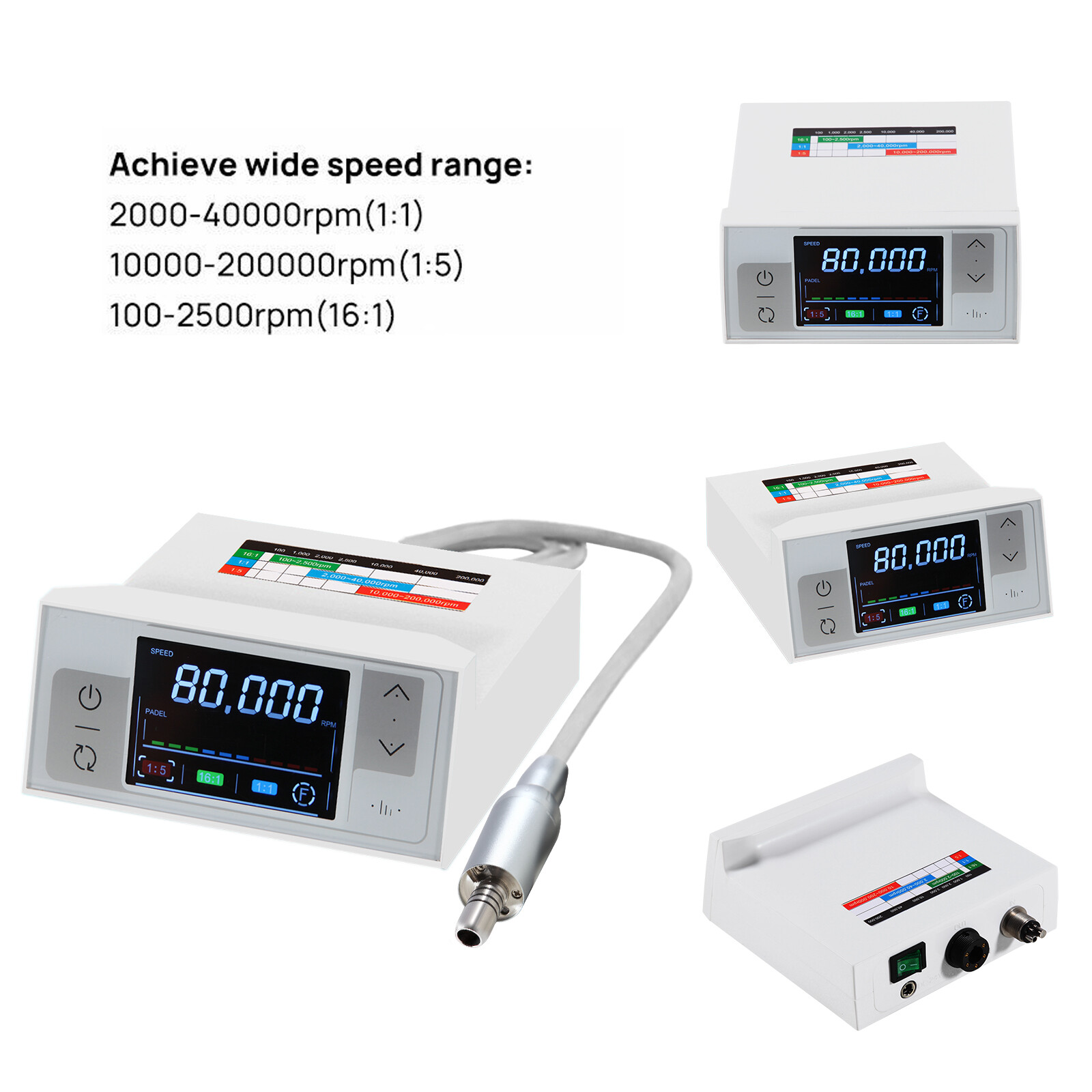 Micro Motor Touch Screen Portable Electric Motor 32,000lux White LED Dental