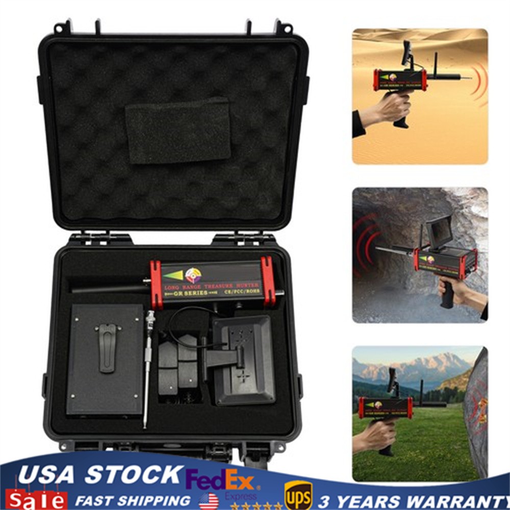 Long Range Metal Detector HandHeld Gold Detector 1000M w/ LED Screen & Chargers