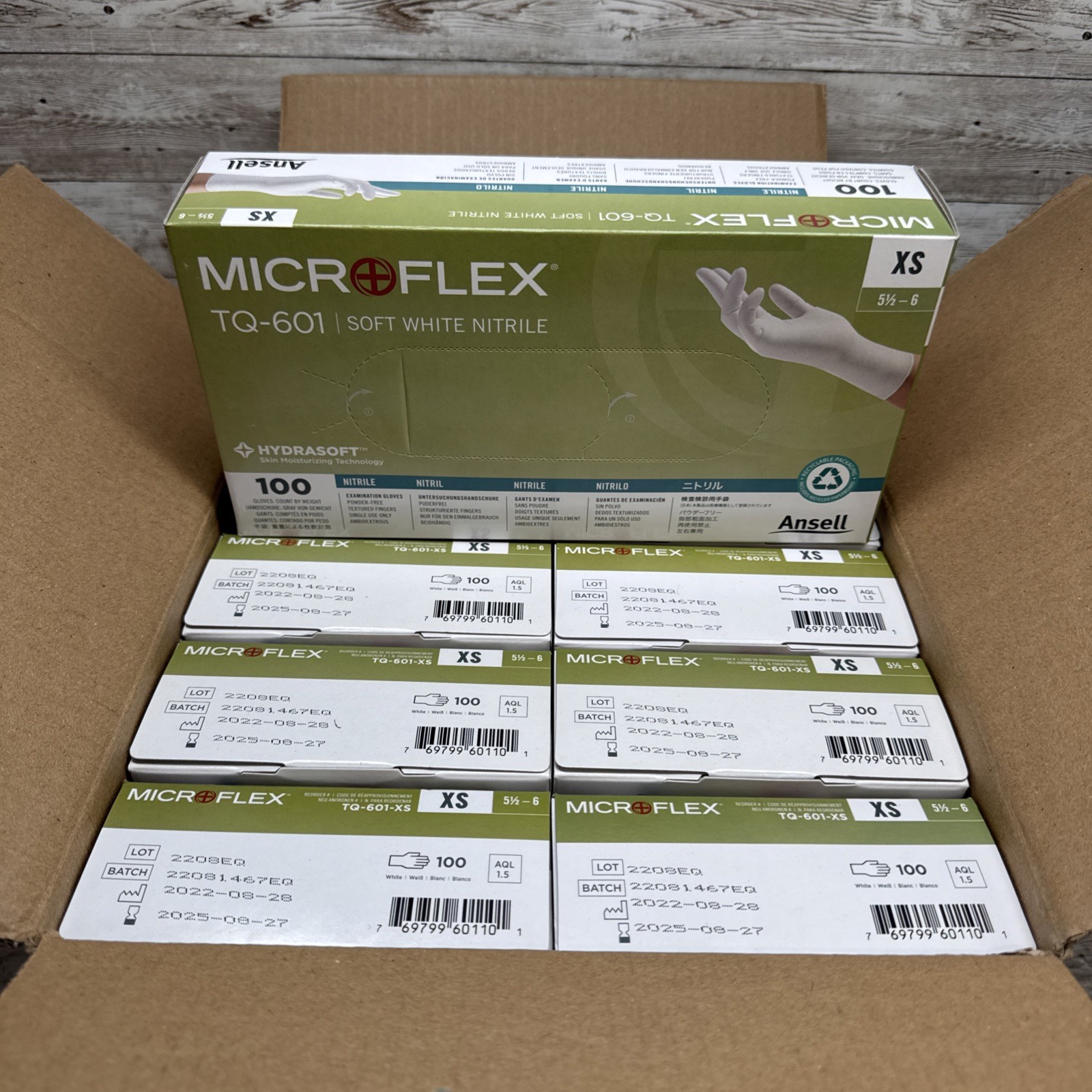 MicroFlex Soft White Nitrile Exam TQ-601-XS *1 CASE* Size: XSmall *See Date*