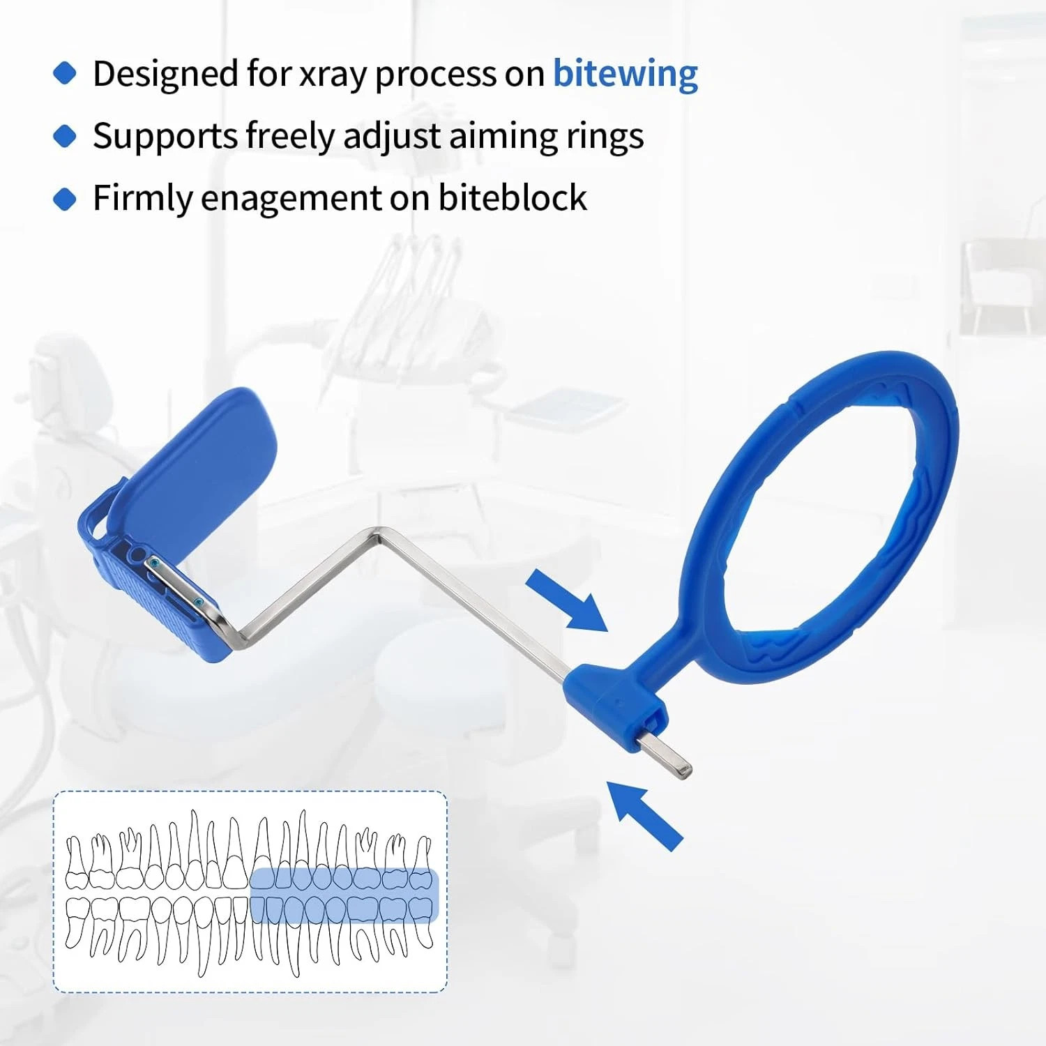 Autoclavable Universal Digital Sensor Holder Bite Block X-Ray Aiming Ring Arms