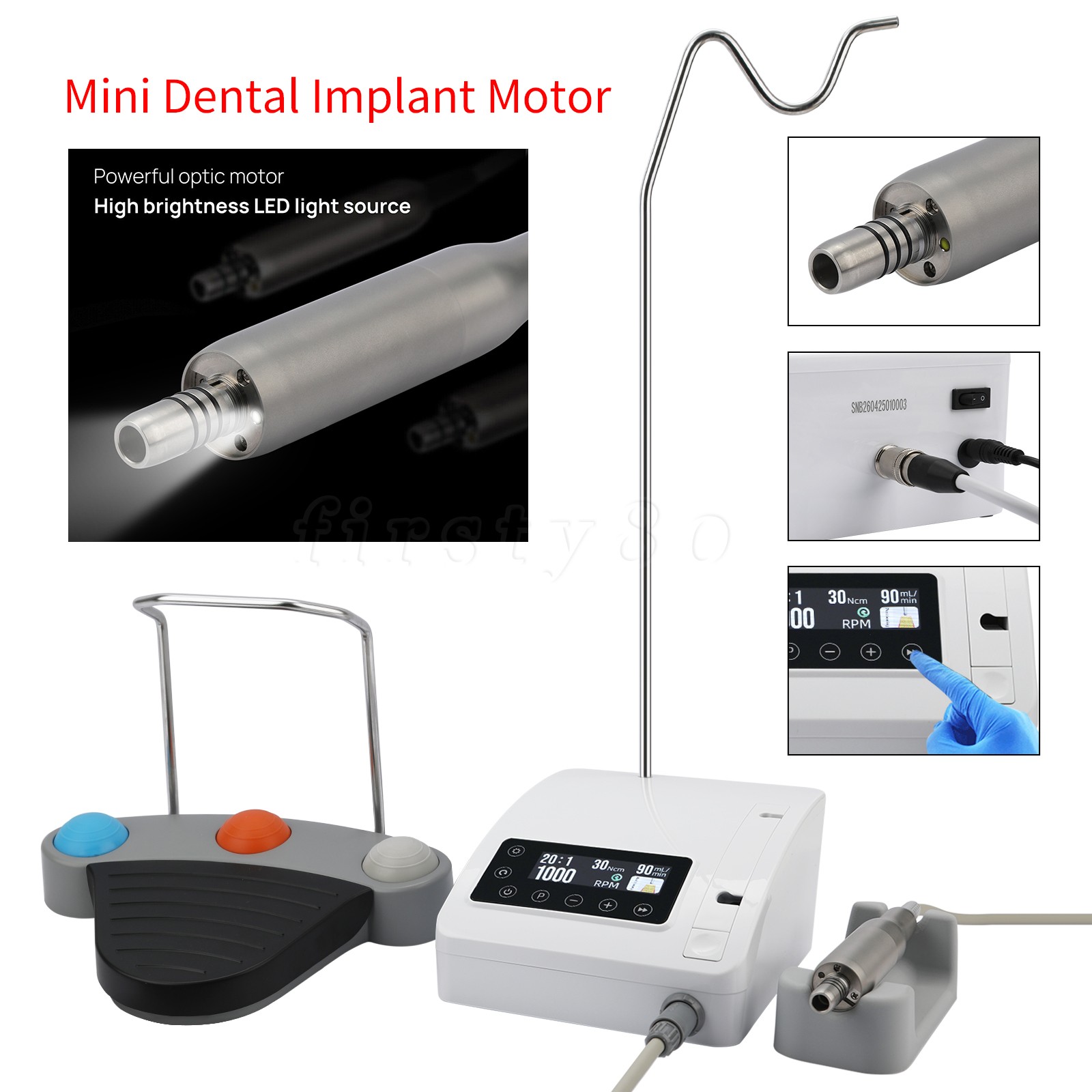 Dental Implant Surgical Motor LED Electric Implant Surgery Fit 1:1 1:5 16:1 20:1
