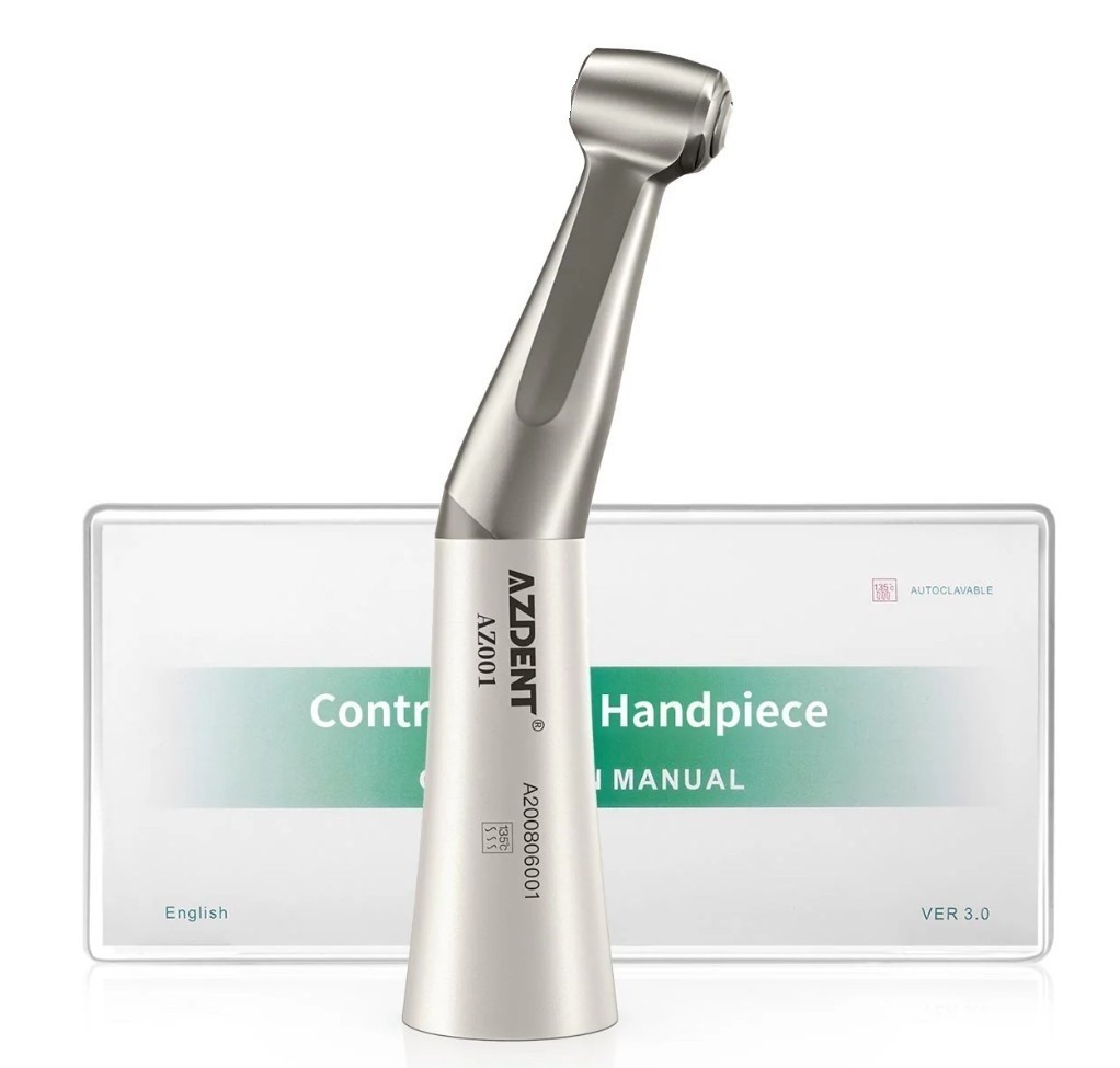 AZDENT Dental 1:1 Slow Low Speed Handpiece Push Button Contra Angle