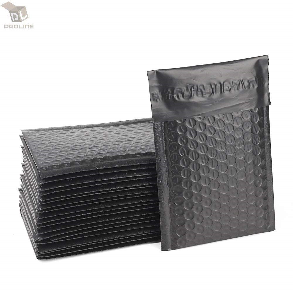 1000 #0 Black Poly Bubble Padded Envelopes Self-Sealing Mailers 6X10 (Inner 6×9)