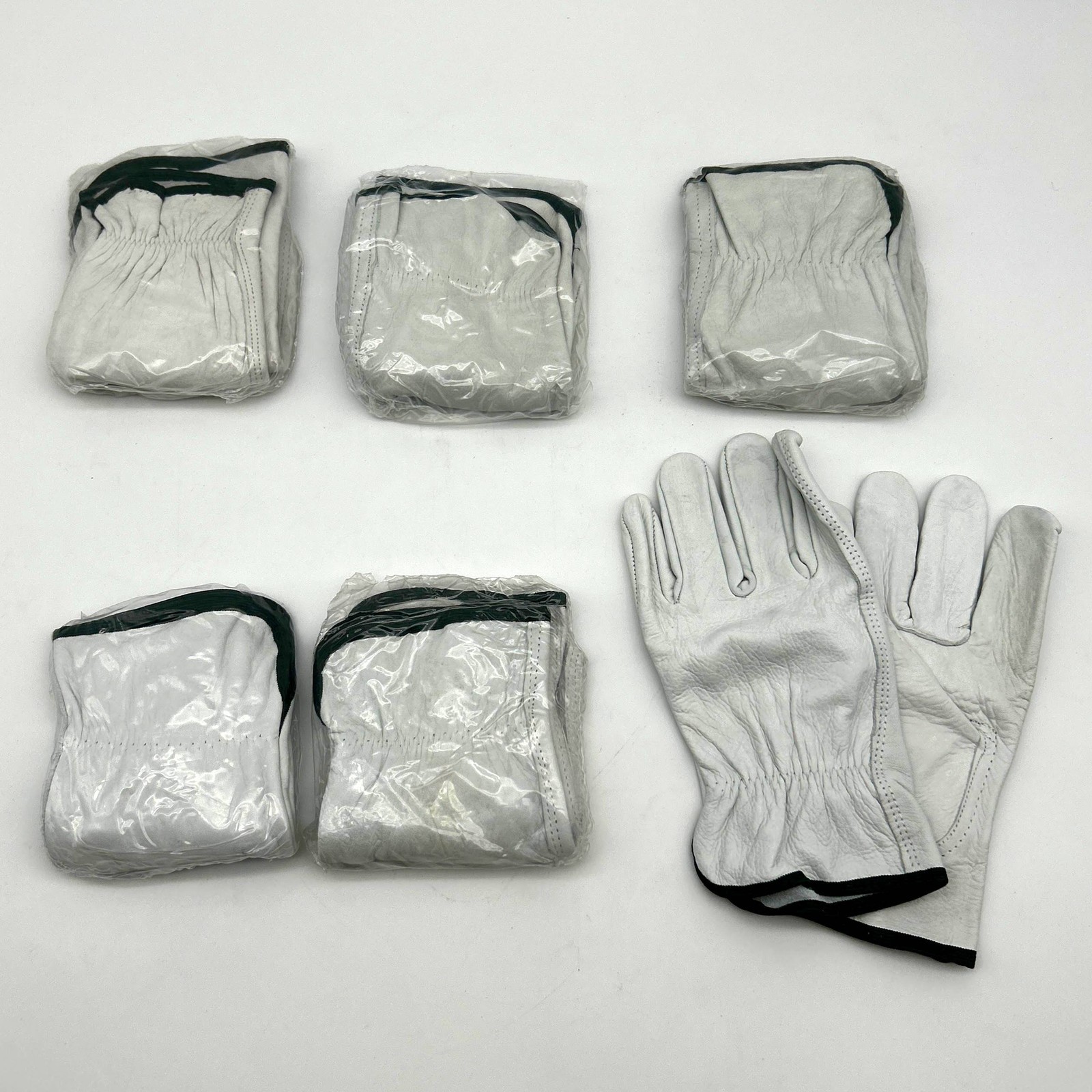PIP 68-163 Driver Gloves Size Medium Split Cowhide Leather Vending Pks 6 Pairs